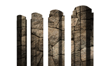 Штакетник П-образный A фигурный Grand Line 0,45 Print Elite King Stone TwinColor