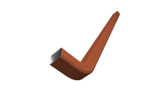 Труба гофрированная Vortex Lite 76х102х3000мм с коленом PE RAL 8004 терракота