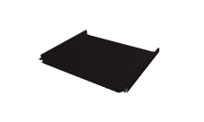 Кликфальц Pro Gofr Grand Line 0,45 Drap с пленкой на замках RAL 9005 черный