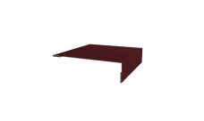 Планка мансардная Grand Line 0,45 PE lite с пленкой RAL 3005 красное вино (2м)