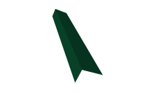 Планка на коньковый аэратор 30х20 Фартук S8 0,5 Satin с пленкой RAL 6005 зеленый мох (2м)