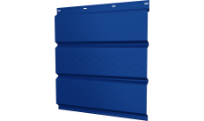 Софит металлический Классик v01 Grand Line центральная перфорация 0,45 PE с пленкой RAL 5005 сигнальный синий