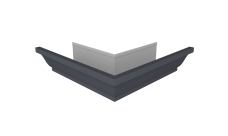 Угол желоба внешний Vortex Lite Matt 130мм RAL 7024 мокрый асфальт