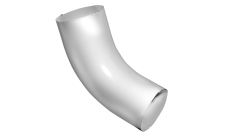 Колено 60 град GL PU 100 мм RAL 9003 сигнальный белый