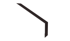 Планка карнизная для мягкой кровли 135х50 Grand Line 0,5 Satin Matt RAL 9005 черный (2м)