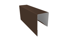 Планка П-образная заборная 17 Grand Line 0,45 Drap RAL 8017 шоколад (2м)