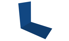 Планка снегозадержания усиливающая Grand Line 0,45 PE lite с пленкой RAL 5005 сигнальный синий (2м)