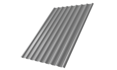 Профнастил С20R 0,45 PE RAL 9006 бело-алюминиевый