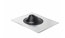 Проходной элемент MF угловой №1 (75-200мм) +240 силиконовый (металлический неокрашенный фланец) черный