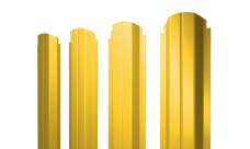 Штакетник П-образный A фигурный Grand Line 0,45 PE RAL 1018 цинково-желтый