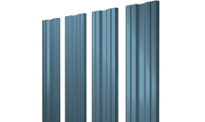 Штакетник Twin с прямым резом Grand Line 0,45 Drap TX RAL 5024 пастельно-синий
