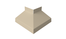 Угол отлива внешний 70 Grand Line 0,45 Drap TX с пленкой RAL 1015 светлая слоновая кость