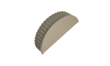 Заглушка торцевая 0,5 Satin RAL 1015 светлая слоновая кость