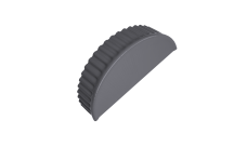 Заглушка торцевая Grand Line 0,5 Satin RAL 7004 сигнальный серый