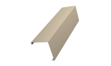 Декоративная накладка на столб универсальная угловая 80х80 для забора жалюзи Grand Line 0,45 Drap TX RAL 1015 светлая слоновая кость (3м)