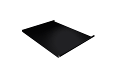 Фальц двойной стоячий Grand Line 0,45 Drap TX с пленкой на замках RAL 9005 черный