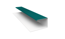 Планка П-образная завершающая сложная Корабельная Доска Grand Line 0,45 PE с пленкой RAL 5021 водная синь (2м)