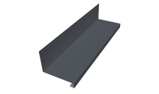 Планка примыкание нижнее к трубе для Кликфальц Pro 0,45 Drap ST RAL 7024 мокрый асфальт (2м)