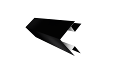 Планка угла внешнего сложного Блок-Хаус new Grand Line 0,45 Drap RAL 9005 черный (2м)