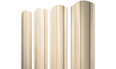 Штакетник Круглый фигурный Grand Line 0,45 PE RAL RAL 1015 светлая слоновая кость