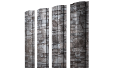 Штакетник Полукруглый Slim с прямым резом Grand Line 0,45 Print Elite Fine Stone TwinColor