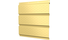 Софит металлический Классик v01 Grand Line полная перфорация 0,4 PE с пленкой RAL 1014 слоновая кость