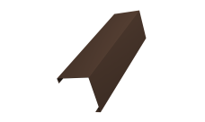 Декоративная накладка на столб универсальная угловая 62х55 для забора жалюзи Grand Line 0,45 PE-Double RAL 8017 шоколад (2м)