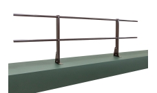 Ограждение кровельное для парапета на плоскую кровлю 2,0х0,6м RAL 8017