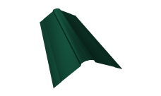 Планка конька фигурного 150x150 0,45 Drap ST RAL 6005 зеленый мох (2м)