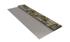 Планка стартовая Блок-Хаус new Grand Line 0,45 Print Elite Fine Stone TwinColor (2м)