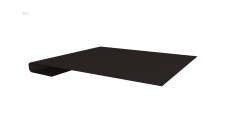 Планка завершающая Grand Line 0,5 Velur X RAL 9005 черный (2м)