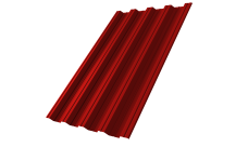 Профнастил НС44R Grand Line 0,7 PE RAL 3011 коричнево-красный