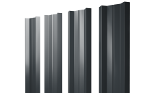 Штакетник М-образный A с прямым резом 0,5 Satin Matt TX RAL 7016 антрацитово-серый