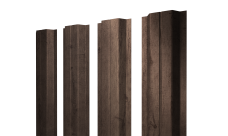 Штакетник П-образный A с прямым резом Grand Line 0,45 Print Premium Almond Wood Fresh