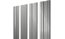 Штакетник Twin с прямым резом Grand Line 0,45 Drap TX RAL 7047 телегрей 4