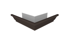 Угол желоба наружный Vortex Lite Matt 130мм RR 32 темно-коричневый