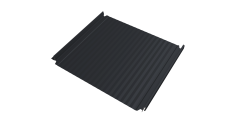 Кликфальц Double Pro Gofr Grand Line 0,45 Drap TX с пленкой на замках RAL 7024 мокрый асфальт