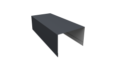 Крышка для забора из сайдинга ЭкоБрус Grand Line 0,5 Satin Matt TX RAL 7024 мокрый асфальт (2,5м)