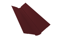 Планка ендовы верхней фигурной 100х100 Grand Line 0,5 Сатин матовый RAL 3005 красное вино (2м)