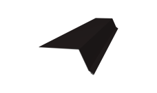 Планка капельник 100х55 0,5 Satin с пленкой RAL 9005 черный (2м)