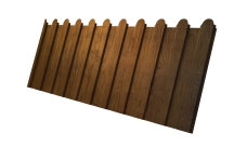 Профнастил С8A v01 фигурный Grand Line 0,45 Print-Double Elite с пленкой Golden Wood