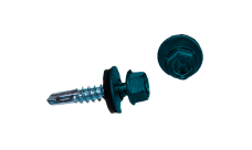 Саморез по металлу Daxmer 5,5х25 RAL 5009 (250) сверло №3