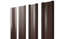 Штакетник М-образный A с прямым резом 0,5 Satin Matt TX RAL 8017 шоколад