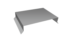 Парапетная крышка прямая 250мм 0,5 Satin с пленкой RAL 9006 бело-алюминиевый (2м)