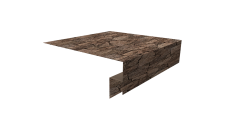 Планка околооконная сложная Экобрус Grand Line 200х50х25 0,45 Print Elite King Stone TwinColor (2м)