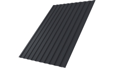 Профнастил С8A v01 Grand Line 0,45 PE с пленкой RAL 7024 мокрый асфальт