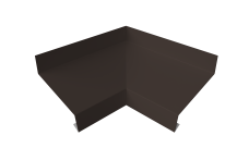 Угол отлива внутренний 50 Grand Line 0,5 Rooftop Бархат с пленкой RR 32 темно-коричневый