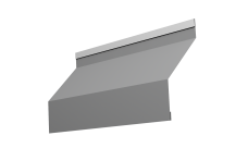 Ламель забора жалюзи Milan new 0,45 PE с пленкой RAL 9006 бело-алюминиевый