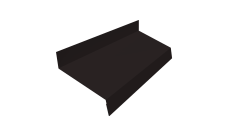 Отлив простой 70 Grand Line 0,5 PurLite матовый RAL 9005 черный (3м)