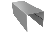 Планка П-образная заборная 20 0,45 PE с пленкой RAL 9006 бело-алюминиевый (2м)